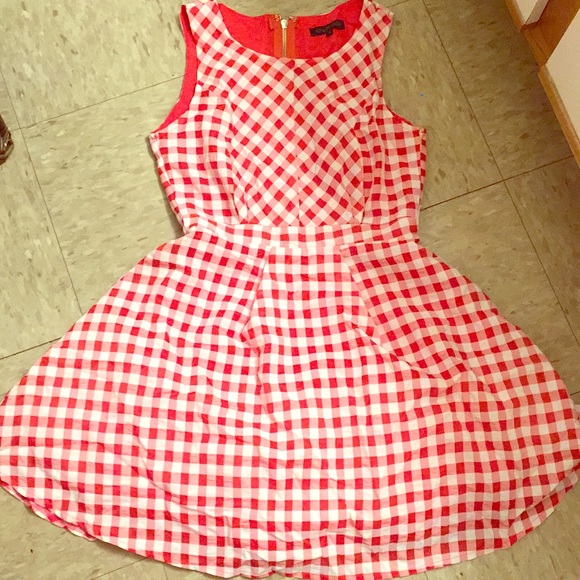 red checkered dress